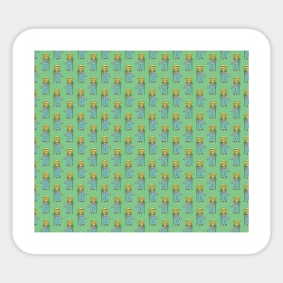 Cute Farmer Girl Pattern Sticker